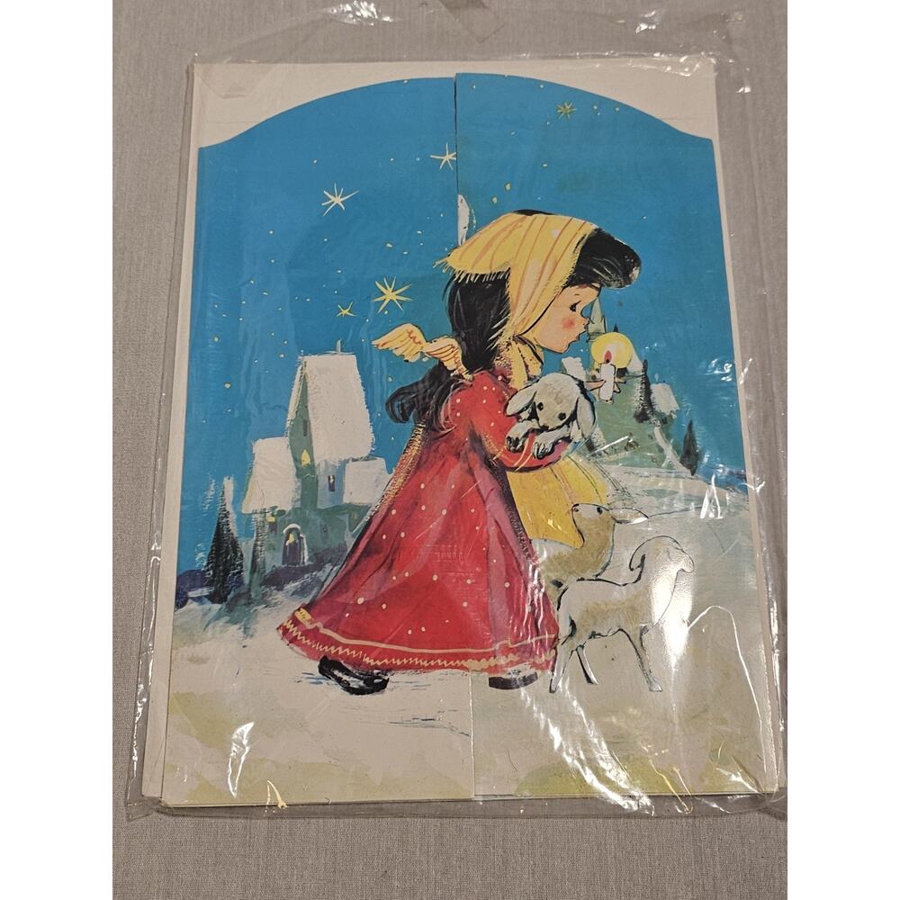 Vintage Advent Calendar- Shiny Little Girl -8"x11" Germany